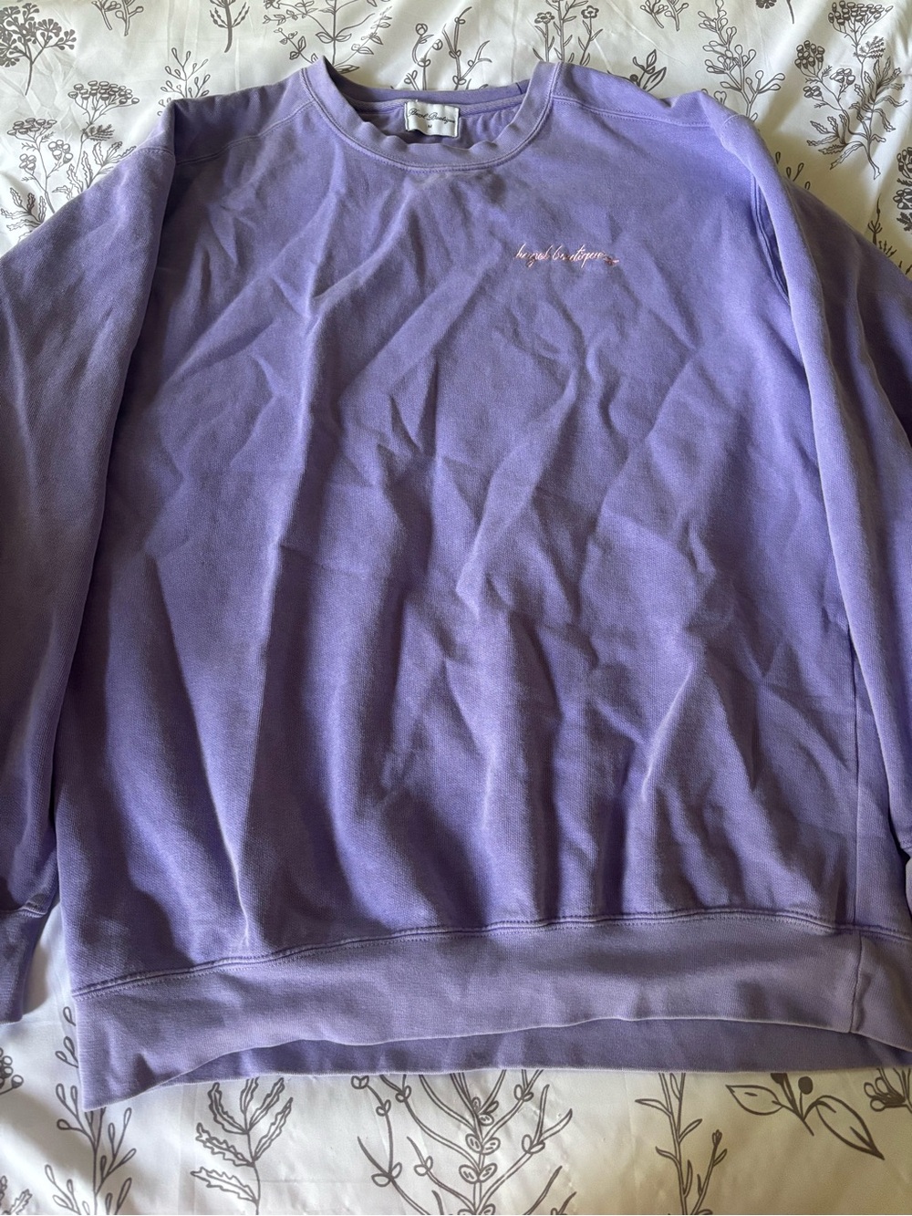 Relaxed Lilac Crewneck Sweatshirt - Unbranded